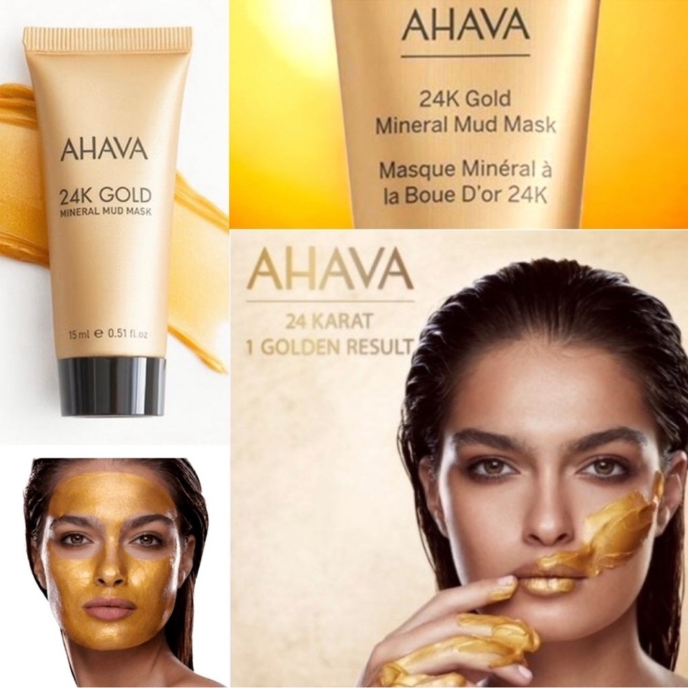 ✨ AHAVA 24K Gold Mineral Mud Mask Mini